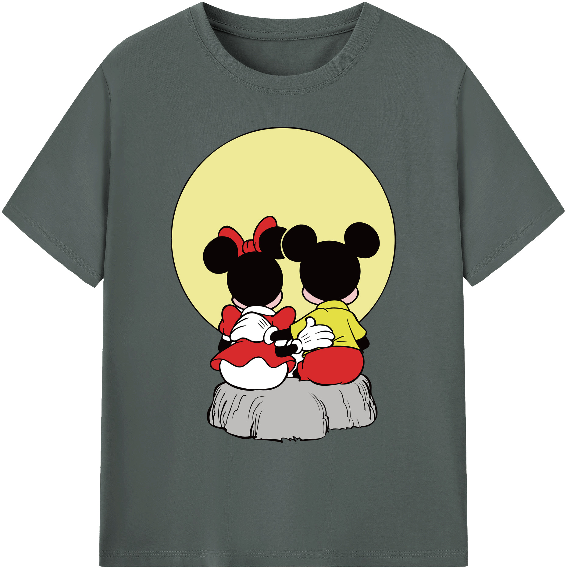 ミッキーマウス Mickey Mouse 綿100％ メンズ半袖Tシャツ｜肌触りやわらか＆通気性